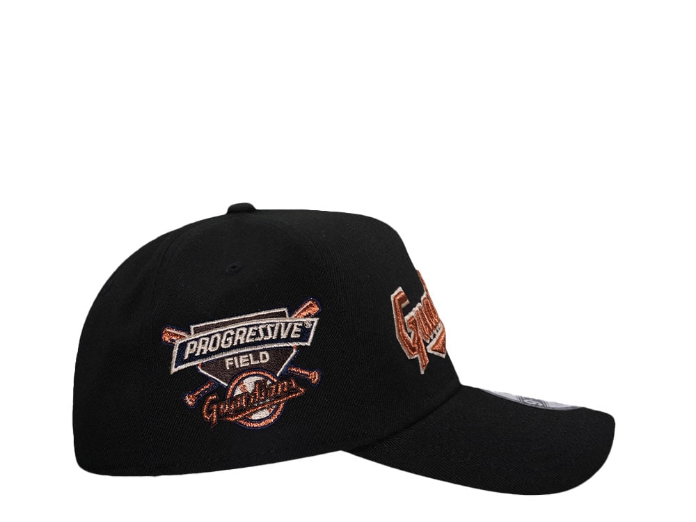 New Era Cleveland Guardians Progressive Field Black Copper 9Forty A Frame Snapback Cap