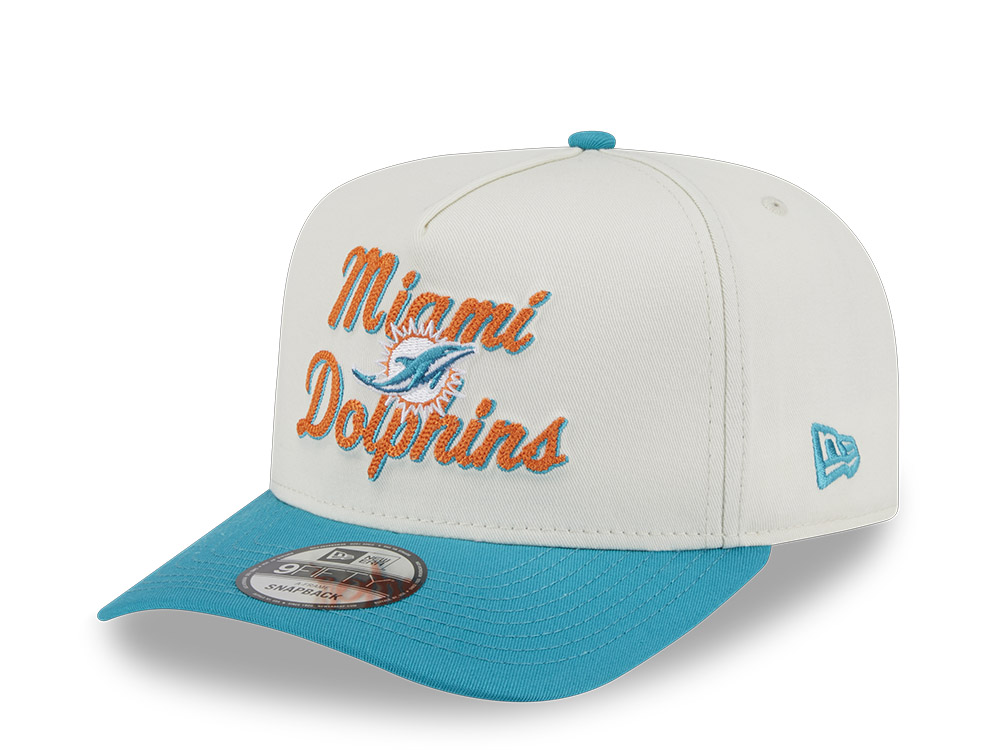 New Era Miami Dolphins Chainstitch 9Fifty A Frame Snapback Cap