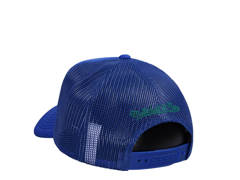 Mitchell & Ness Dallas Mavericks Blue Billboard Trucker Snapback Cap