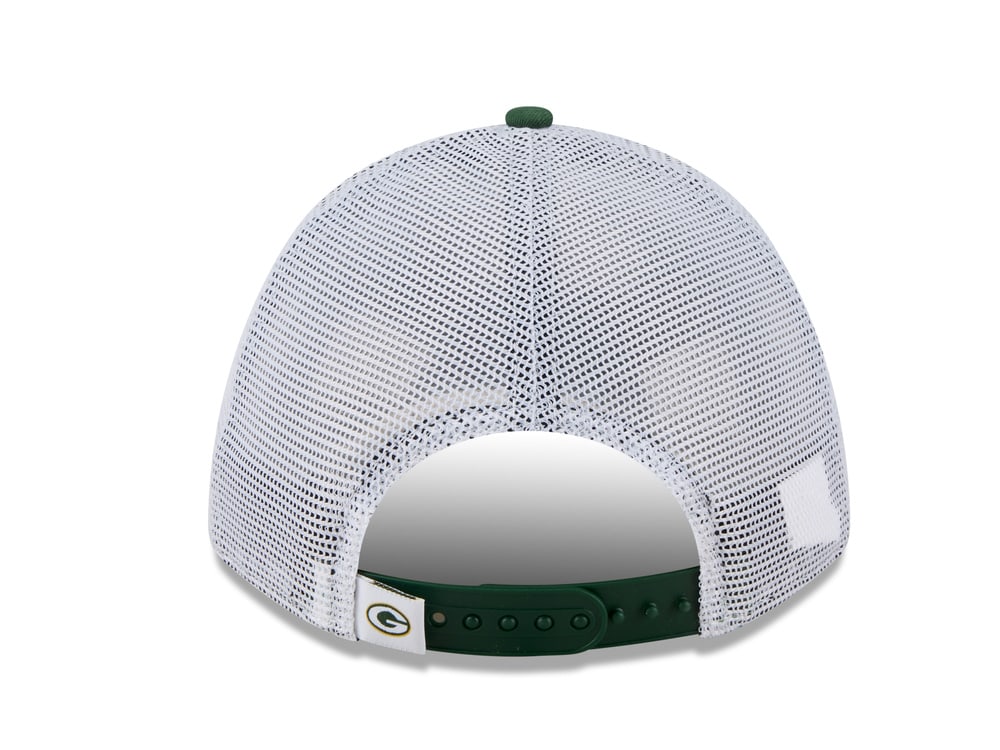 New Era Green Bay Packers Official Team Color Edition 9Forty M Crown A Frame Trucker Snapback Cap