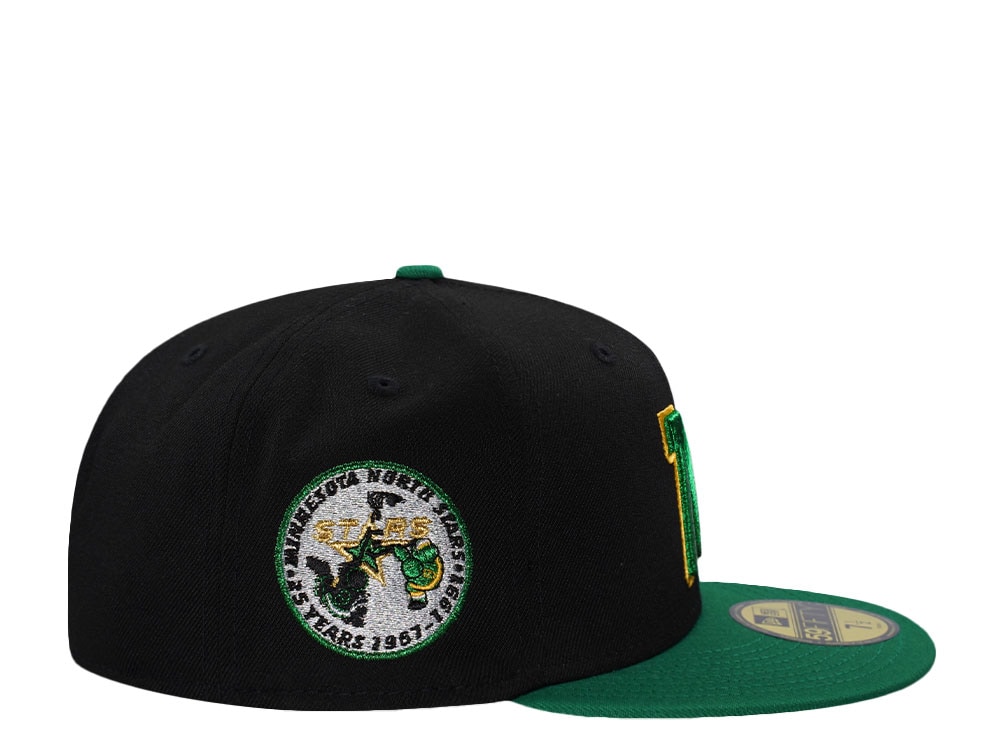 New Era Minnesota North Stars 25th Anniversary Black Two Tone Edition 59Fifty Fitted Cap