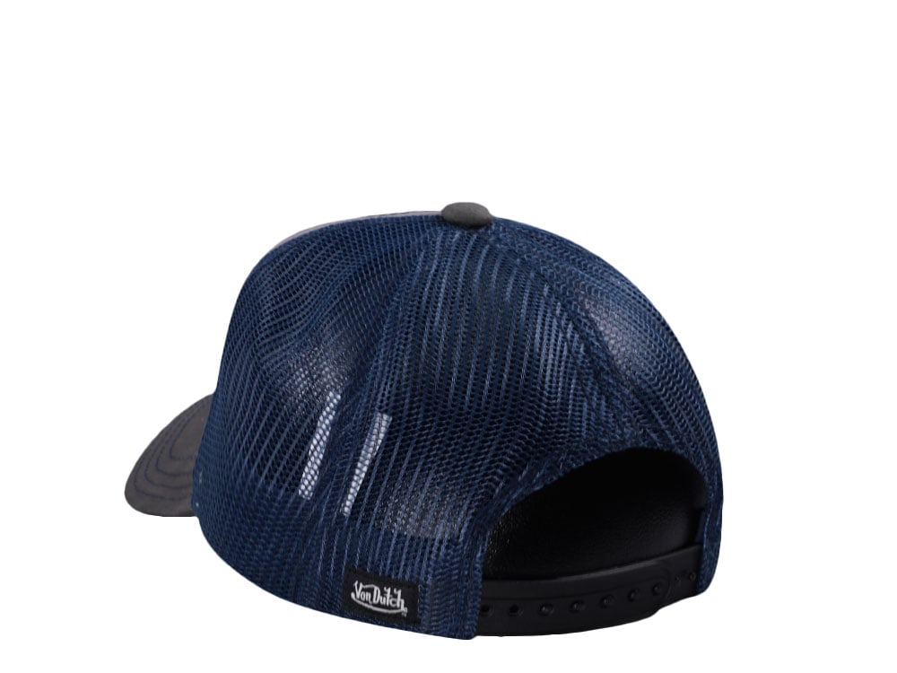 Von Dutch Electric Road Square Patch Gray Trucker Snapback Cap