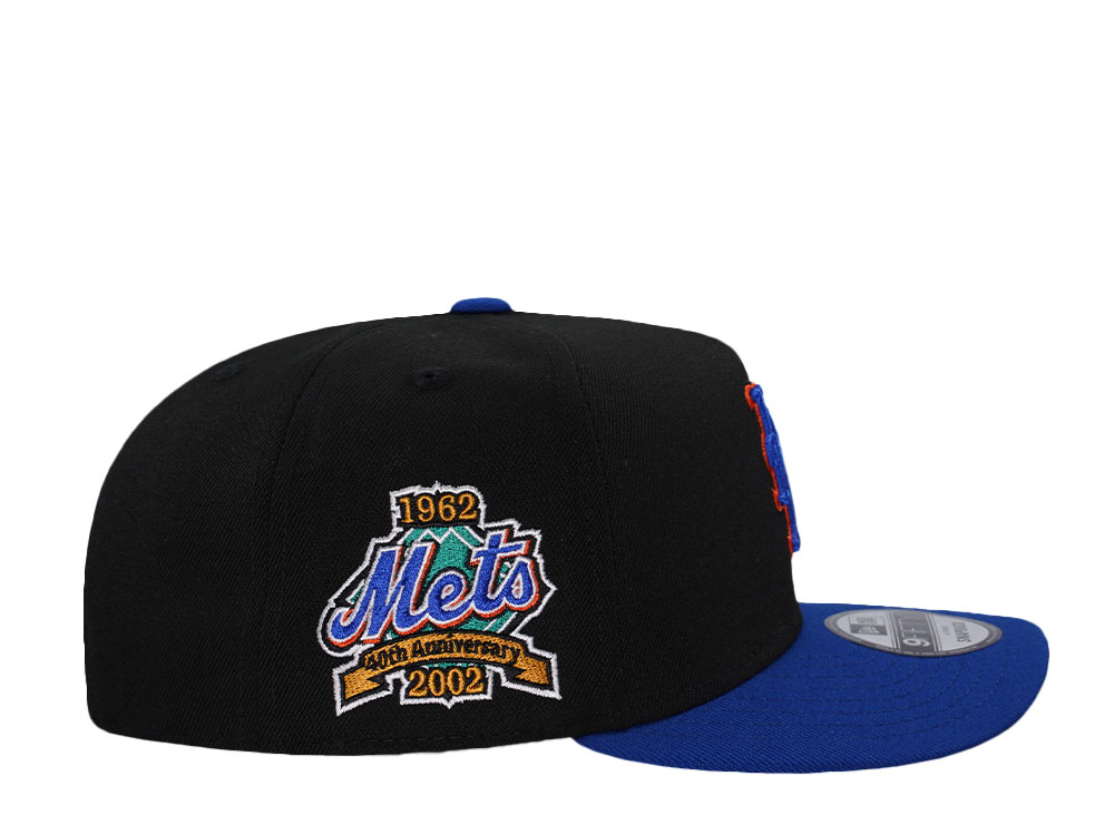 New Era New York Mets 40th Anniversary Black Two Tone Edition 9Fifty A Frame Snapback Cap