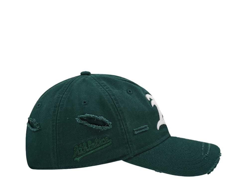 New Era Oakland Athletics Dark Green Washed Distress 9Twenty Strapback Cap