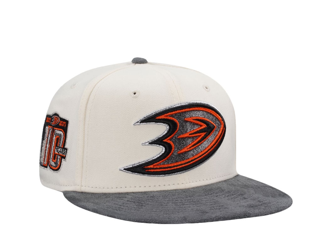 New Era Anaheim Ducks 10th Anniversary Chrome Two Tone Edition 59Fifty Fitted Cap