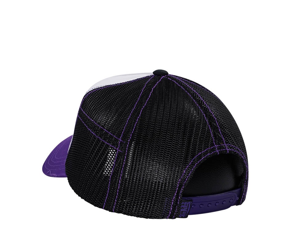 Von Dutch White Purple Two Tone Edition Trucker A Frame Snapback Cap