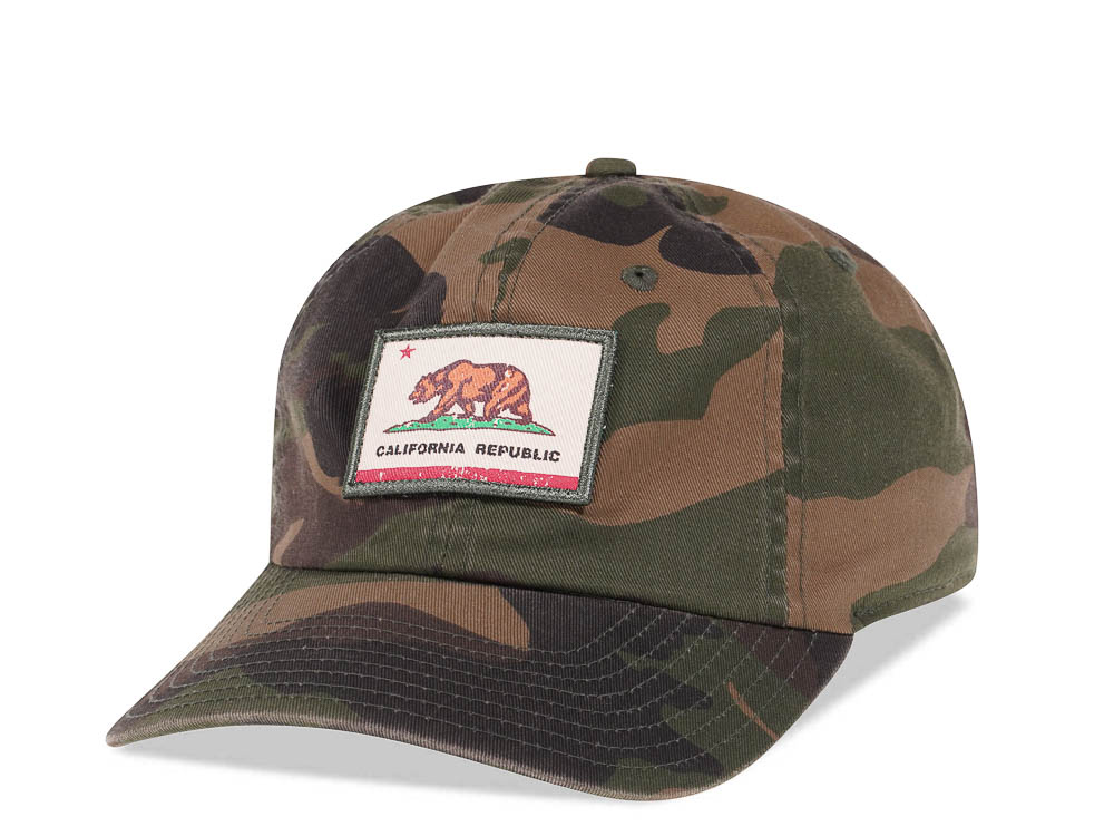 American Needle California Republic Camouflage Vintage Casual Strapback Cap