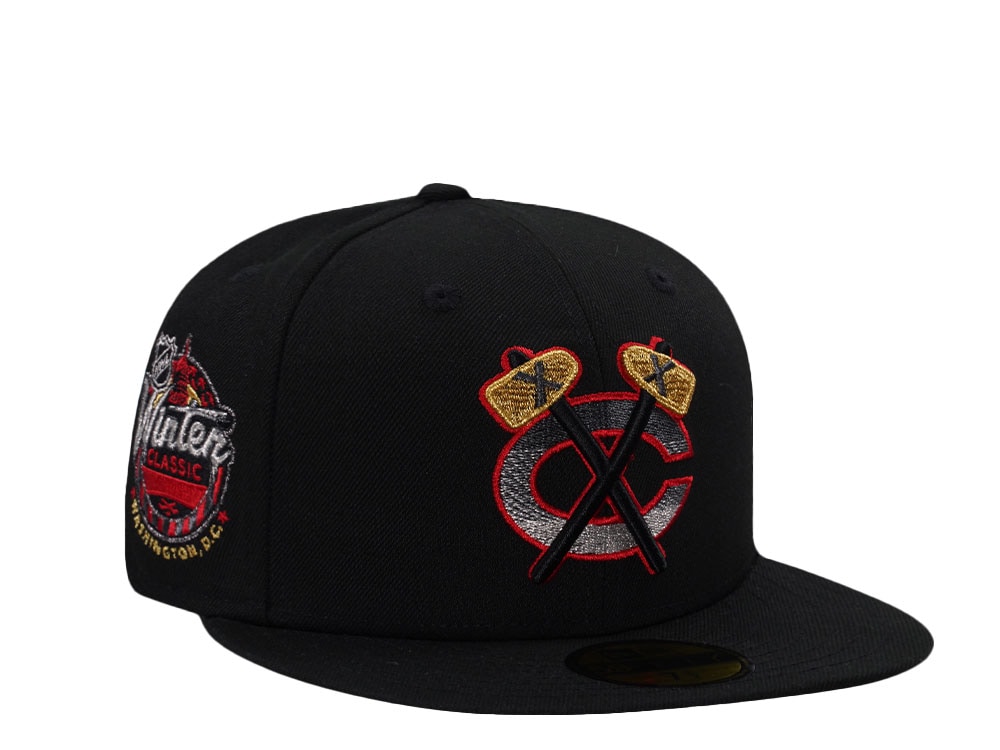 New Era Chicago Blackhawks Winter Classic 2015 Black Prime Edition 59Fifty Fitted Cap