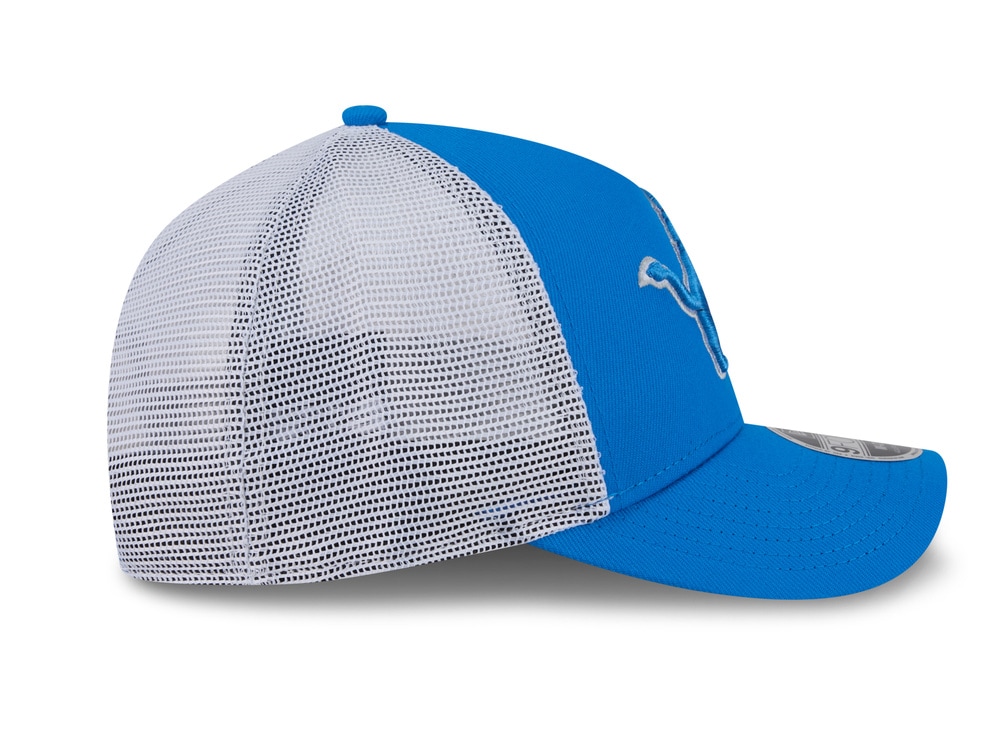 New Era Detroit Lions Official Team Color Edition 9Forty M Crown A Frame Trucker Snapback Cap