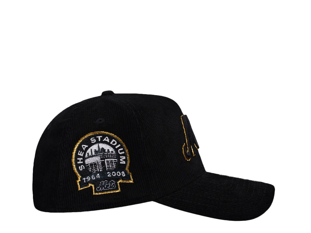 New Era New York Mets Shea Stadium Black Corduroy Edition 9Forty A Frame Snapback Cap