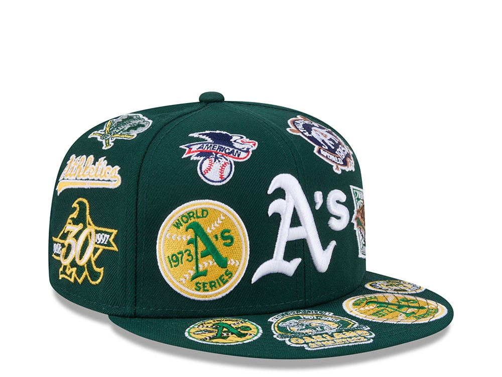 New Era Oakland Athletics All Over Green Edition 59Fifty Fitted Cap