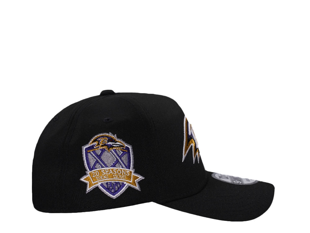 New Era Baltimore Ravens 20 Season Black Prime Edition 9Forty A Frame Snapback Cap
