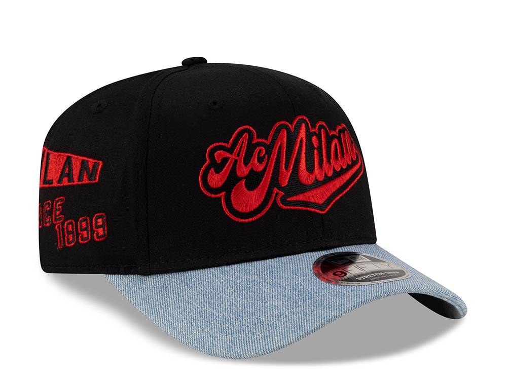 New Era Ac Milan Tonal Floral Edition Blue 9Fifty Stretch Snapback Cap