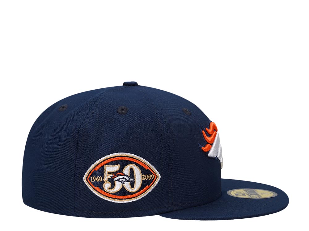 New Era Denver Broncos 50th Anniversary Navy Classic Edition 59Fifty Fitted Cap