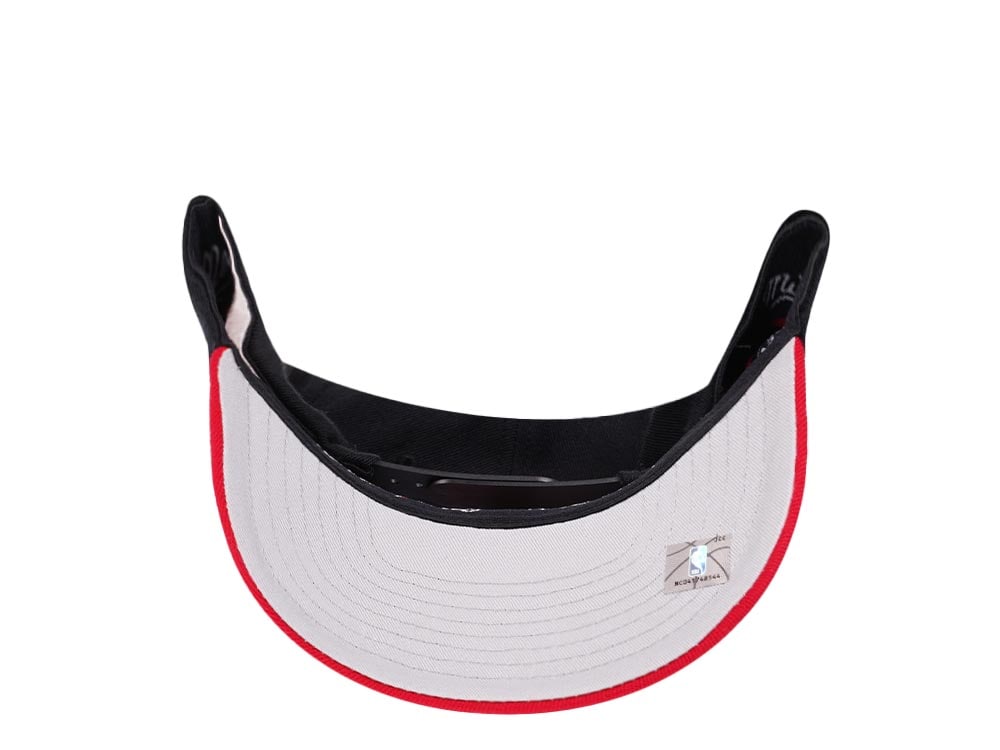 Mitchell & Ness Portland Trail Blazers Team Two Tone Red Line Solid Flex Snapback Cap