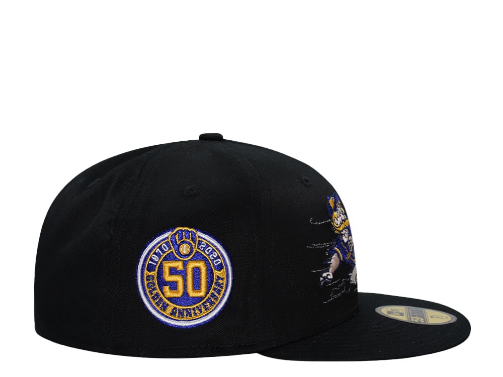 New Era Milwaukee Brewers 50th Anniversary Mascot Metallic Edition 59Fifty Fitted Cap