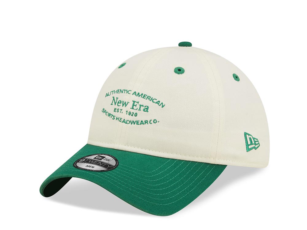 New Era Est. 1920 Contrast Stone Green Two Tone 9Twenty Strapback Cap
