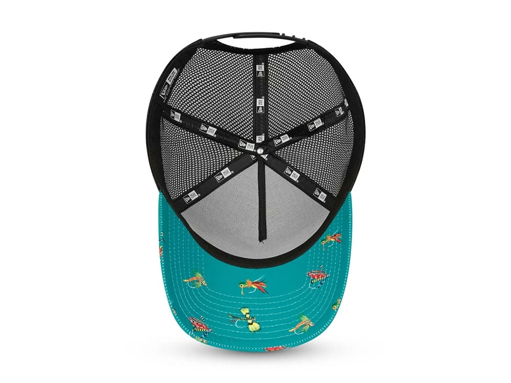 New Era Summer Fishing Petrol A Frame Trucker Snapback Cap