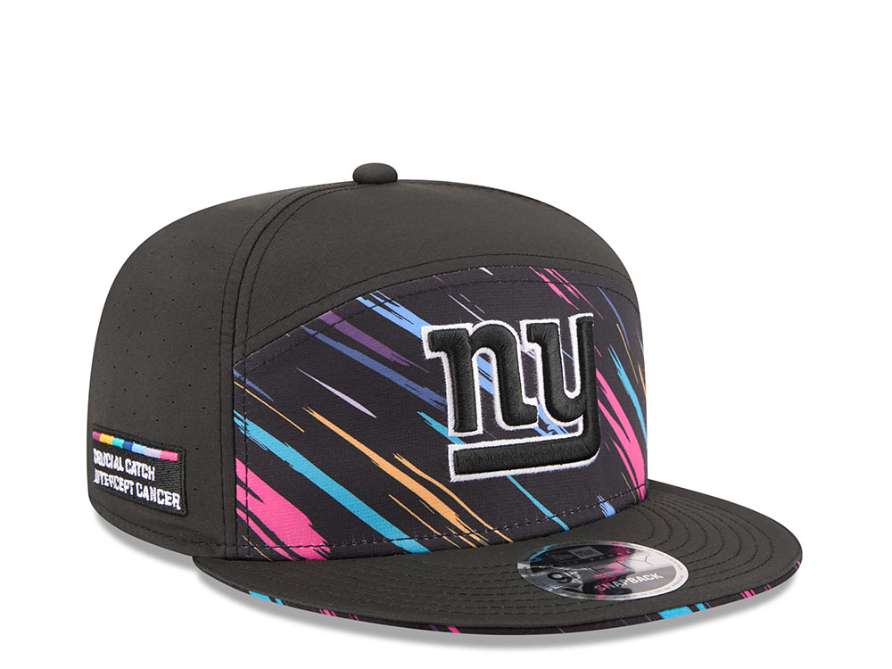 New Era New York Giants Crucial Catch 2026 Black Edition 9Fifty Split Panel Snapback Cap