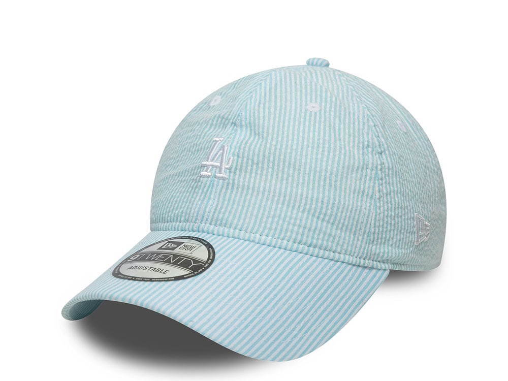 New Era Los Angeles Dodgers Seersucker Light Blue 9Twenty Strapback Cap