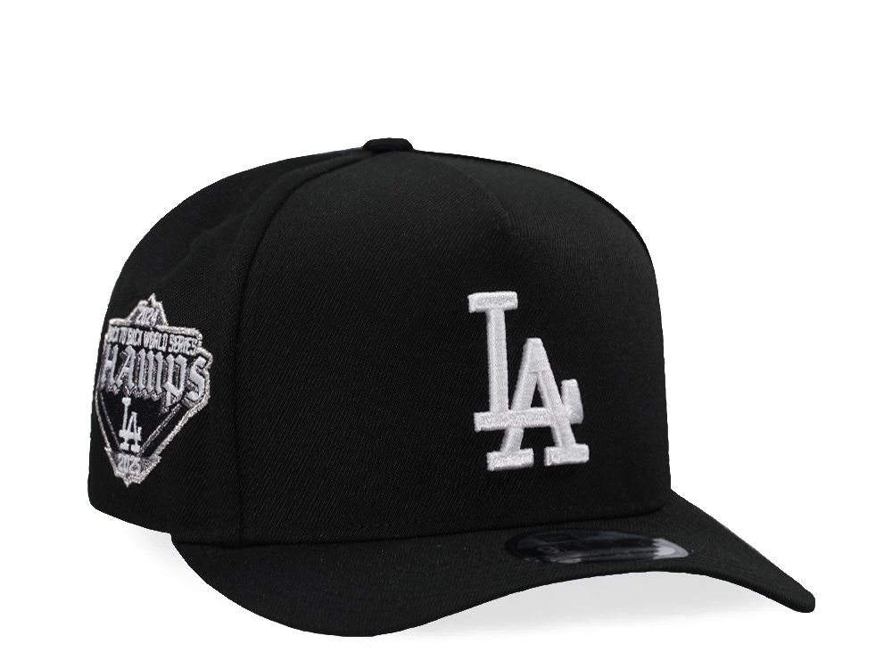New Era Los Angeles Dodgers  Back to Back World Series Black Classic Edition 9Fifty A Frame Snapback Cap