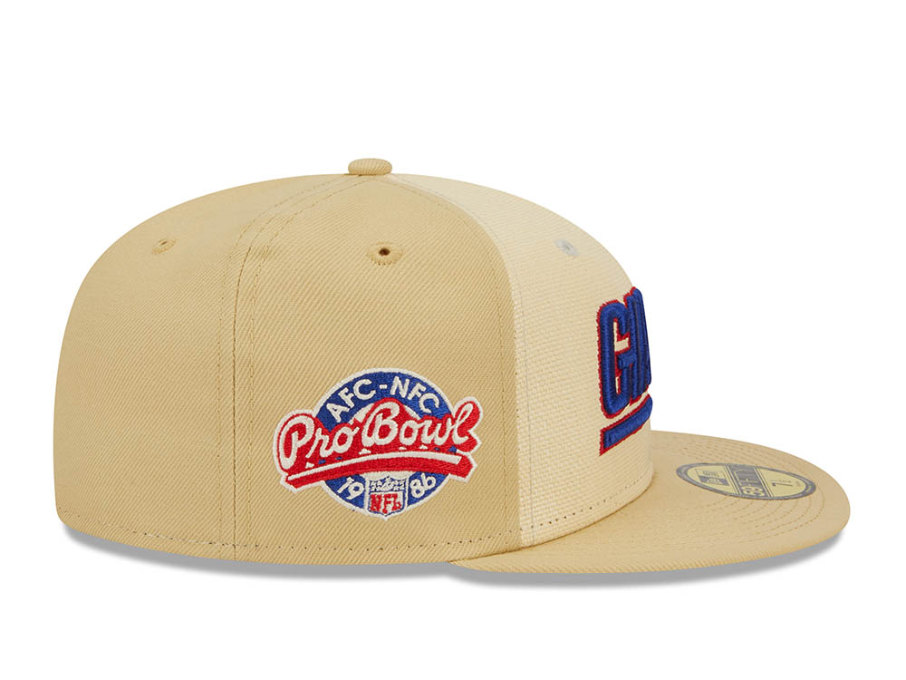 New Era New York Giants Pro Bowl 1986 Raffia Front Vegas Gold Edition 59Fifty Fitted Cap