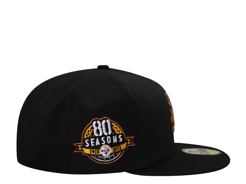 New Era Pittsburgh Steelers 80 Seasons Black Prime Edition 59Fifty Fitted Cap