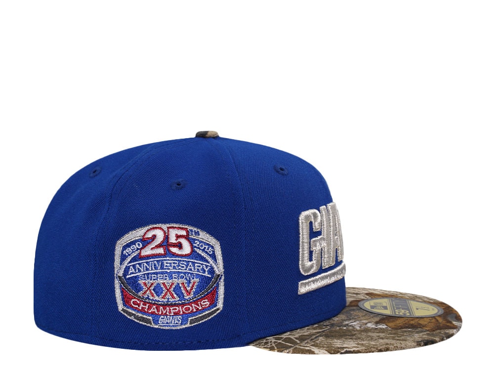 New Era New York Giants 25th Super Bowl Anniversary Team Realtree Prime Edition 59Fifty Fitted Cap