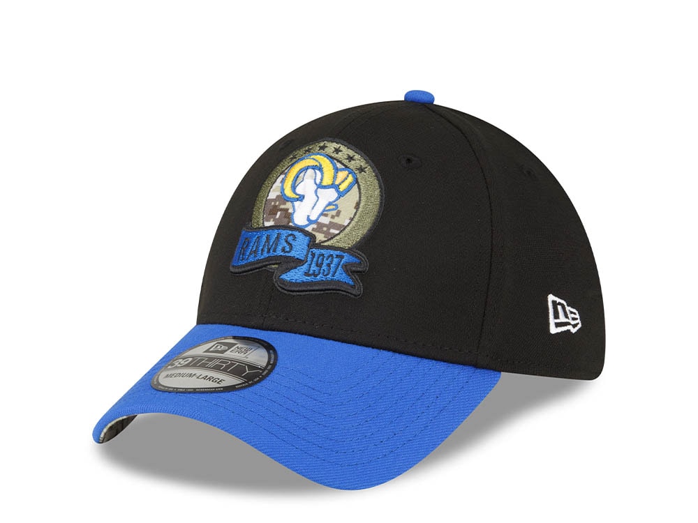 New Era Los Angeles Rams Salute to Service 2022 39Thirty Stretch Cap