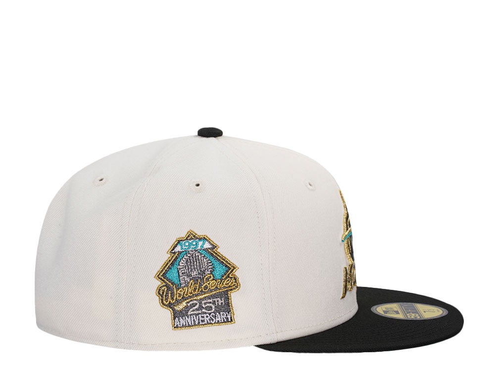 New Era Miami Marlins 25th Anniversary Chrome Gold Two Tone Edition 59Fifty Fitted Cap