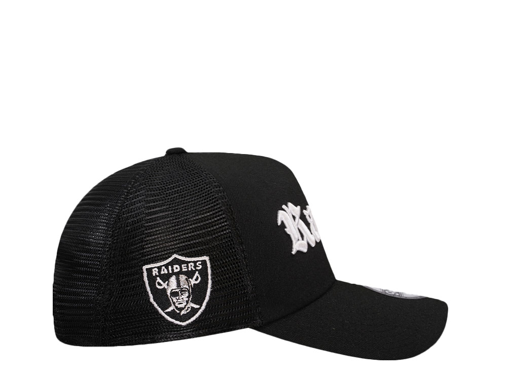 New Era Las Vegas Raiders Black Trucker A Frame 9Forty Snapback Cap