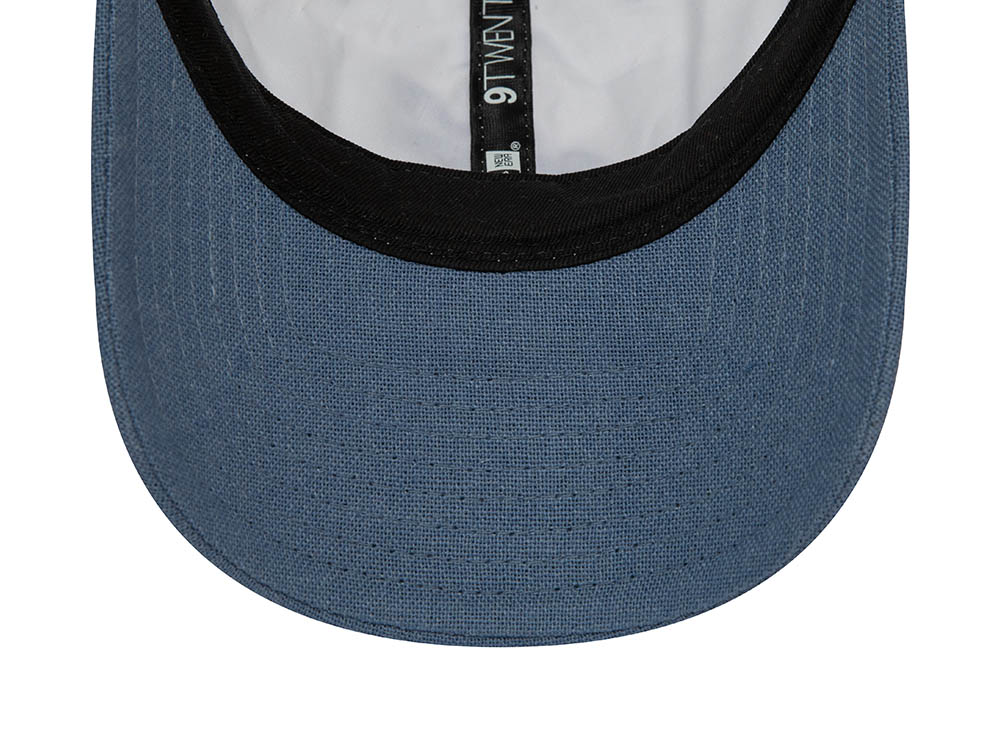New Era Linen Script Blue 9Twenty Strapback Cap