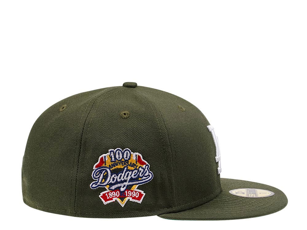 New Era Los Angeles Dodgers 100th Anniversary Rifle Green Edition 59Fifty Fitted Cap
