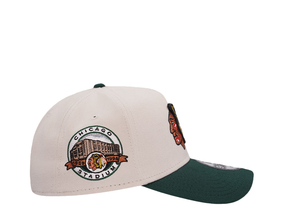 New Era Chicago Blackhawks Stone Green Two Tone Edition 9Forty A Frame Snapback Cap