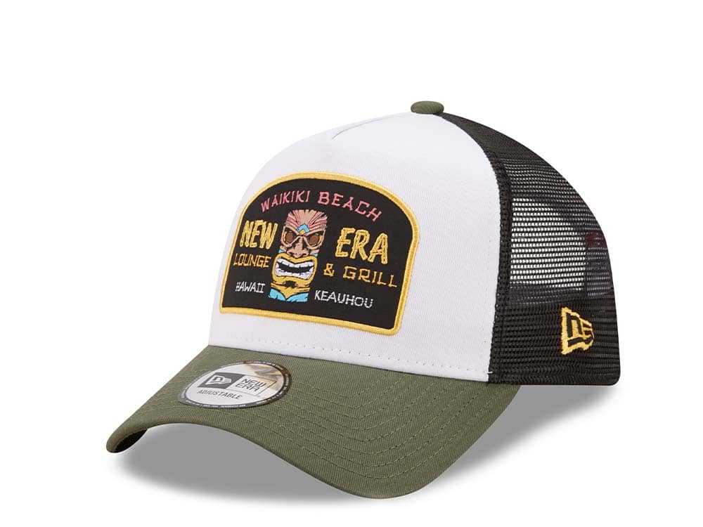 New Era Waikiki Beach A Frame Trucker Snapback Cap