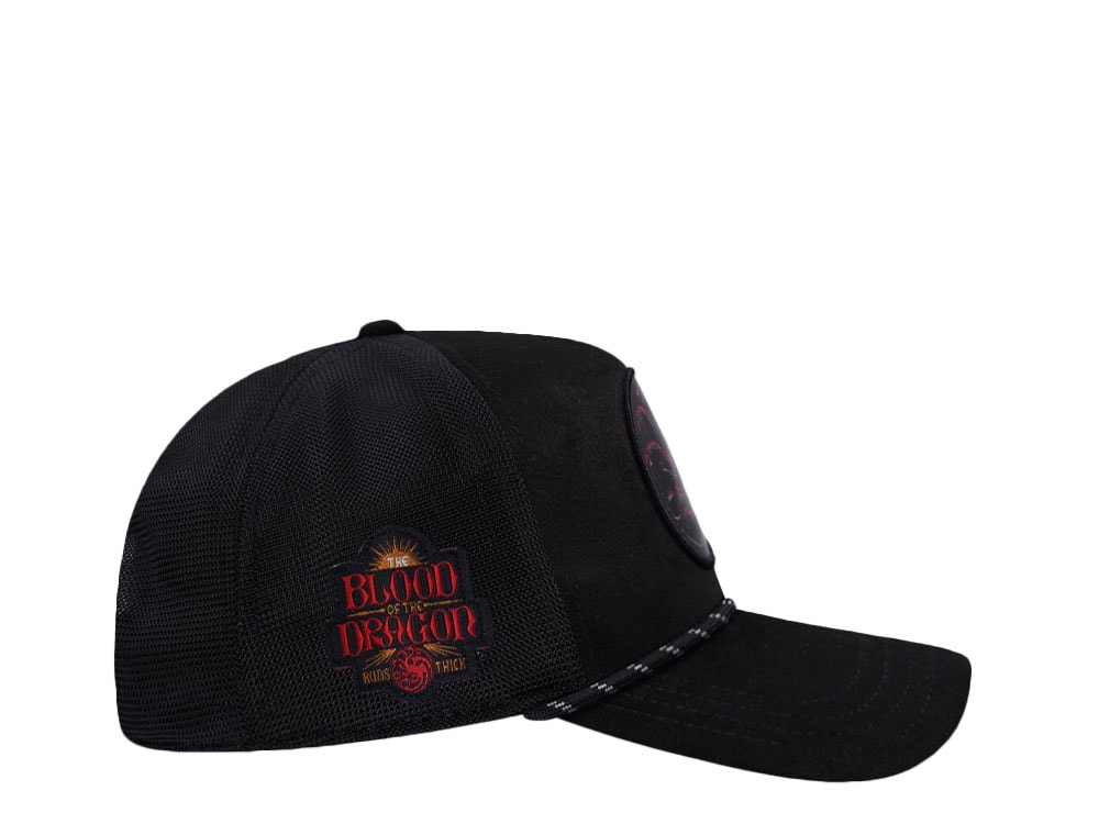 Capslab House Of The Dragon Emblem Black Trucker Snapback Cap