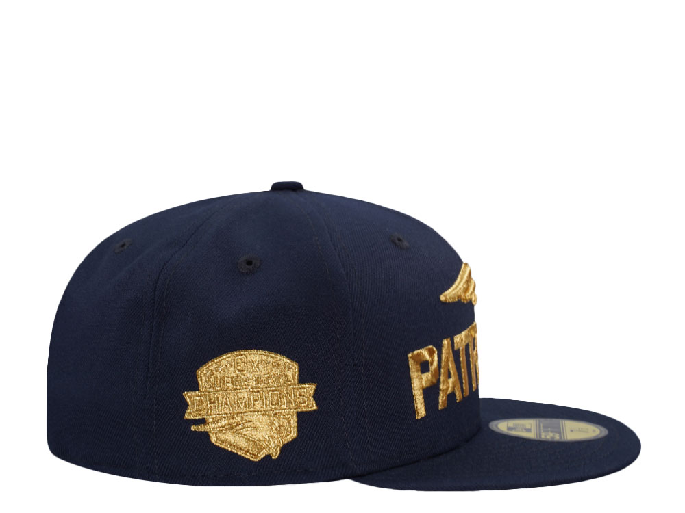 New Era New England Patriots 6x Super Bowl Champions 24k Edition 59Fifty Fitted Cap