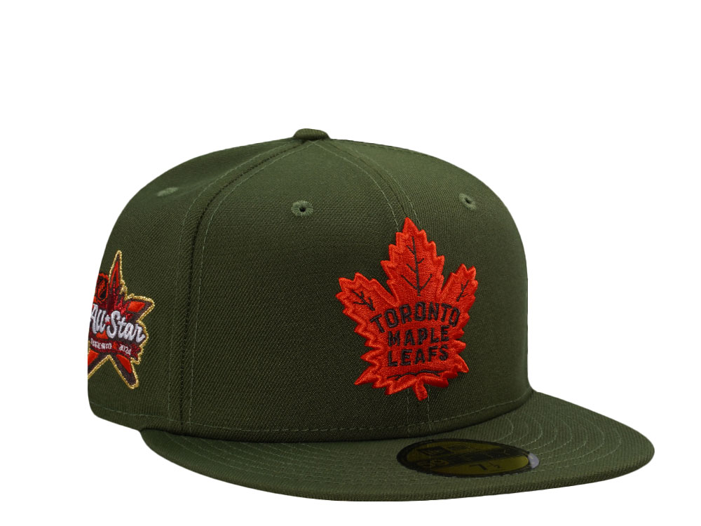 New Era Toronto Maple Leafs All Star Game 2024 Olive Edition 59Fifty Fitted Cap