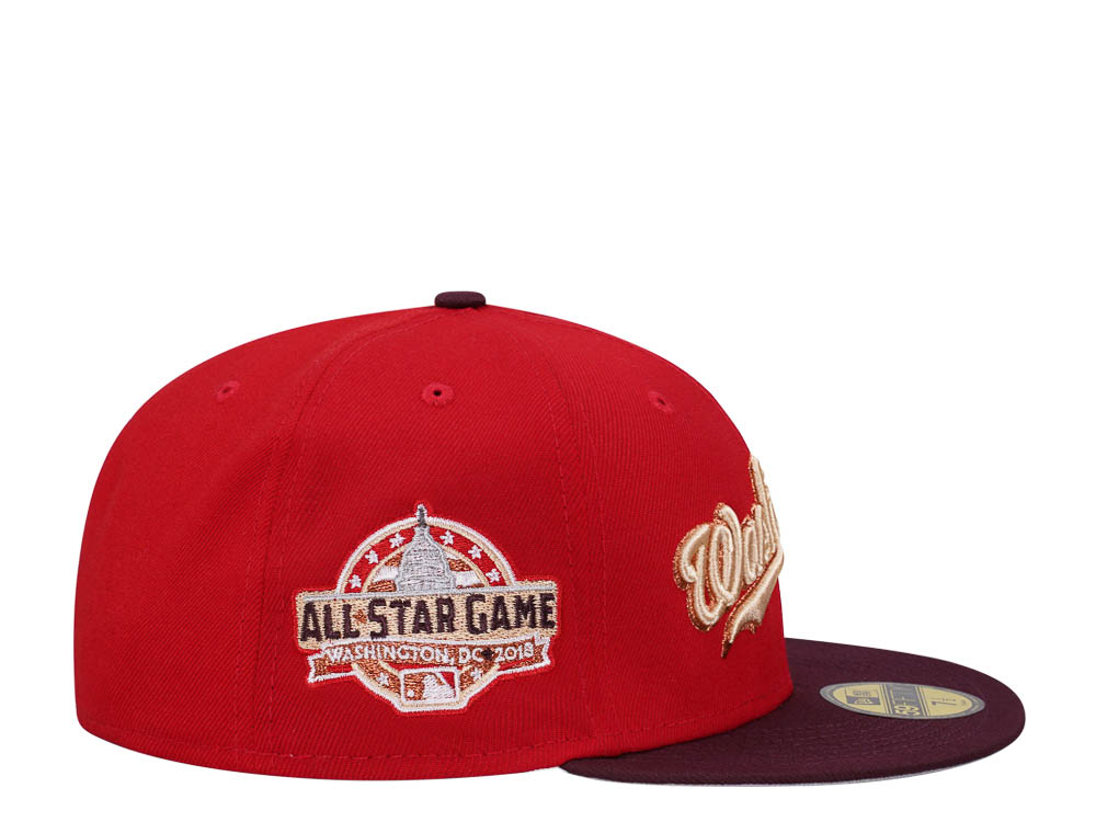 New Era Washington Nationals All Star Game 2018 Burgundy Copper Two Tone Edition 59Fifty Fitted Cap