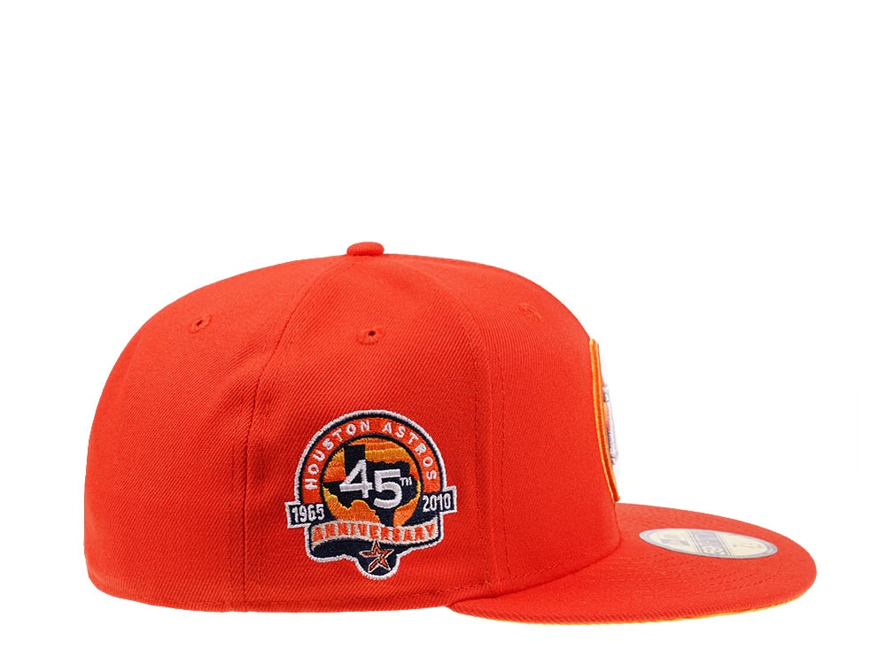 New Era Houston Astros Houston Astros 45th Anniversary Flash Orange Edition 59Fifty Fitted Cap