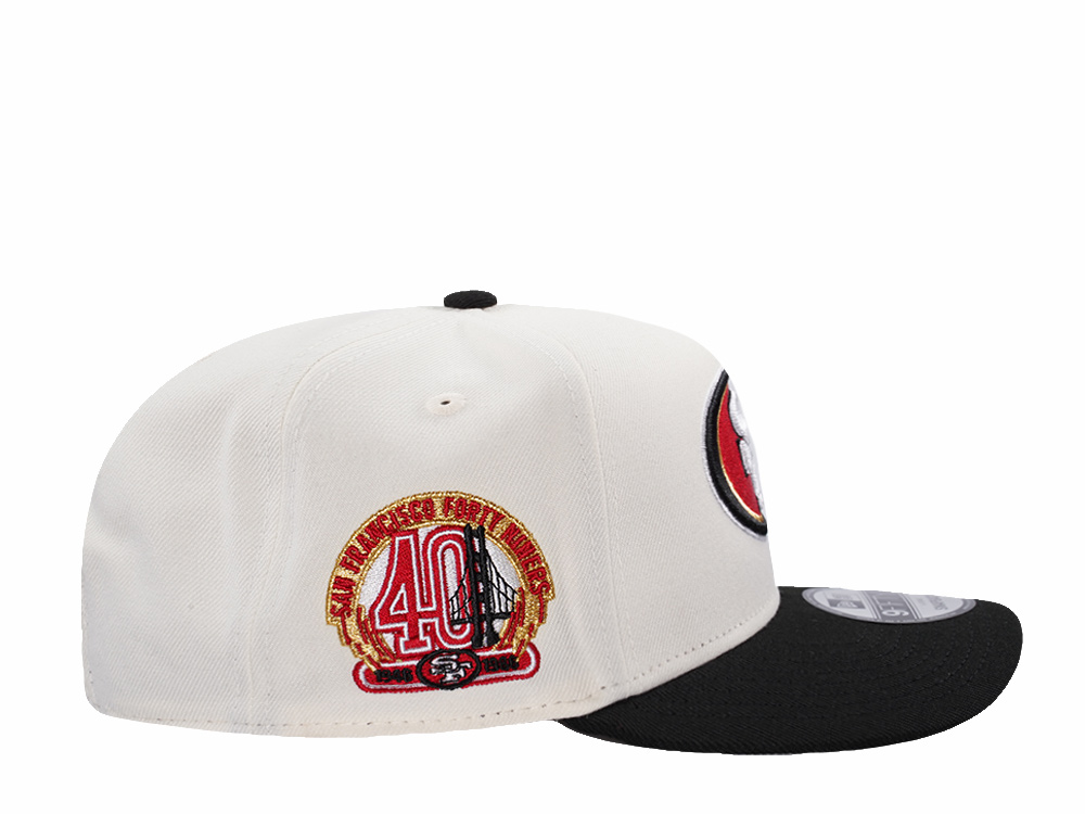 New Era San Francisco 49ers 40th Anniversary Chrome Two Tone Edition 9Fifty A Frame Snapback Cap
