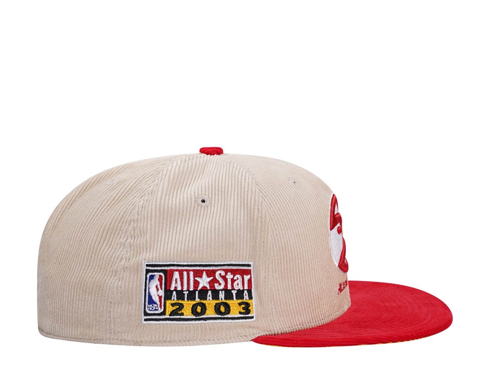 Mitchell & Ness Atlanta Hawks All Star 2003 Two Tone Hardwood Classic Cord Edition Dynasty Fitted Cap