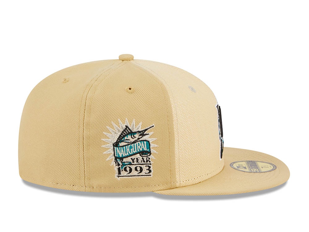 New Era Florida Marlins Inaugural Year 1993 Raffia Front Vegas Gold Edition 59Fifty Fitted Cap