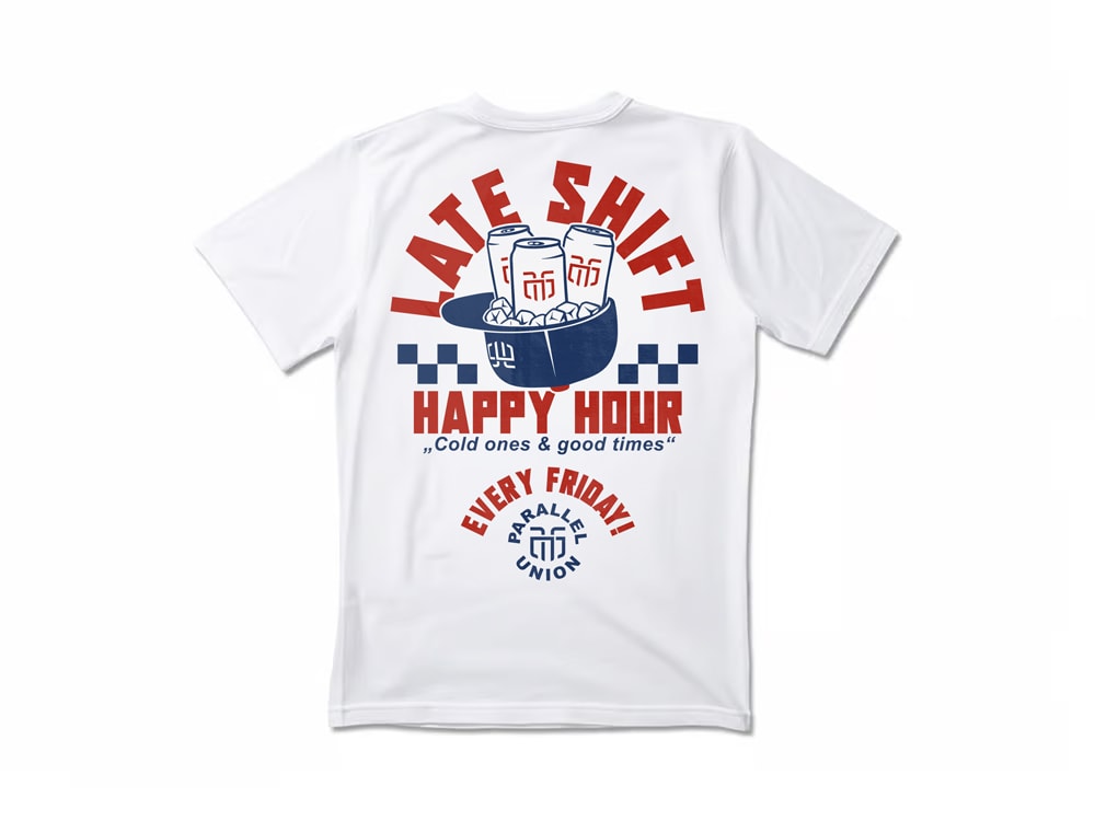 Parallel Union T-Shirt Happy Hour White Oversize Edition