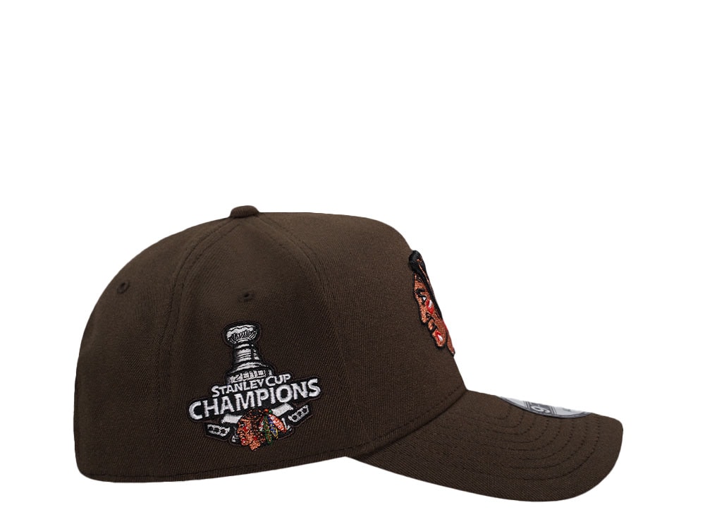 New Era Chicago Blackhawks Stanley Cup Champions 2010 Walnut Edition 9Forty A Frame Snapback Cap
