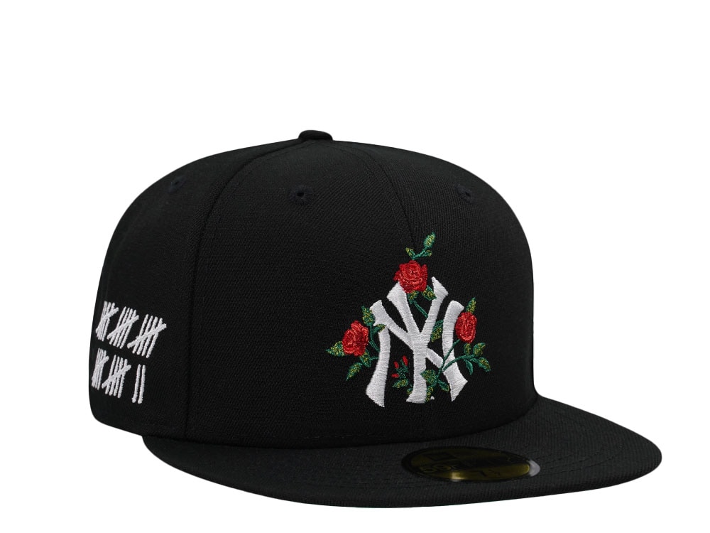 New Era New York Yankees Champions Roses Black Throwback Edition 59Fifty Fitted Cap