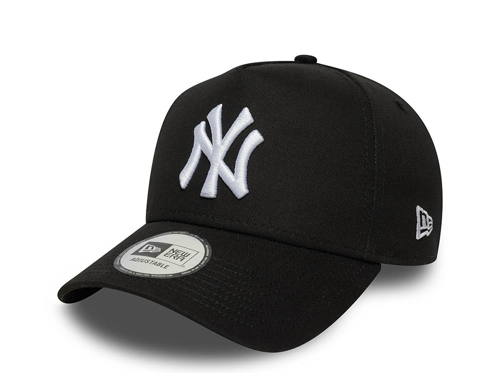 New Era New York Yankees League Essential Black and White 9Forty A Frame Snapback Cap