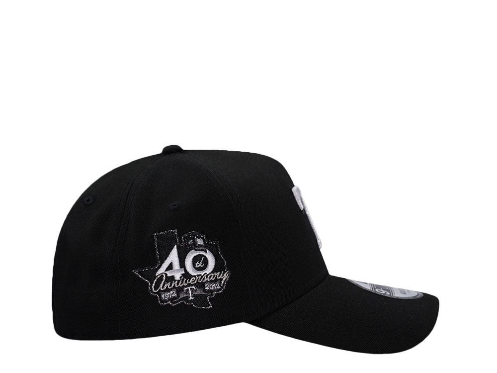 New Era Texas Rangers 40th Anniversary Black Prime Edition 9Forty A Frame Snapback Cap