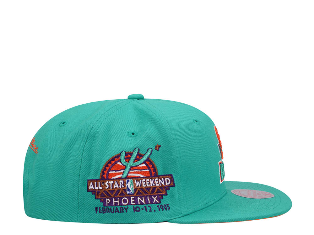 Mitchell & Ness Milwaukee Bucks Desert Green Hardwood Classic All Star Weekend Snapback Cap