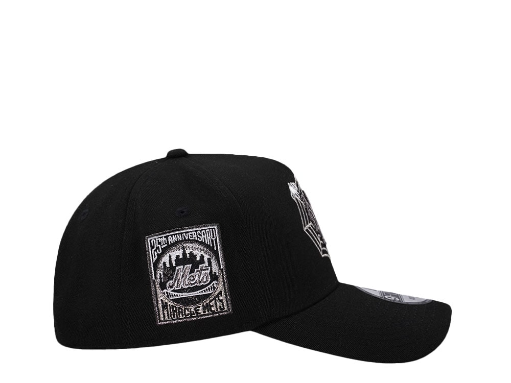 New Era New York Mets 25th Anniversary Metallic Black Prime Edition 9Forty A Frame Snapback Cap